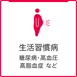 生活習慣病 糖尿病・高血圧、高脂血症 など